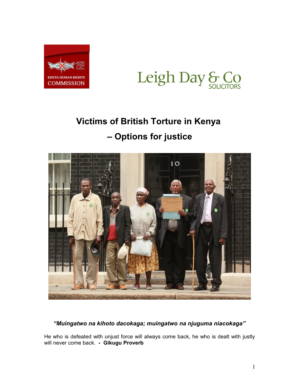 Victims of British Torture in Kenya