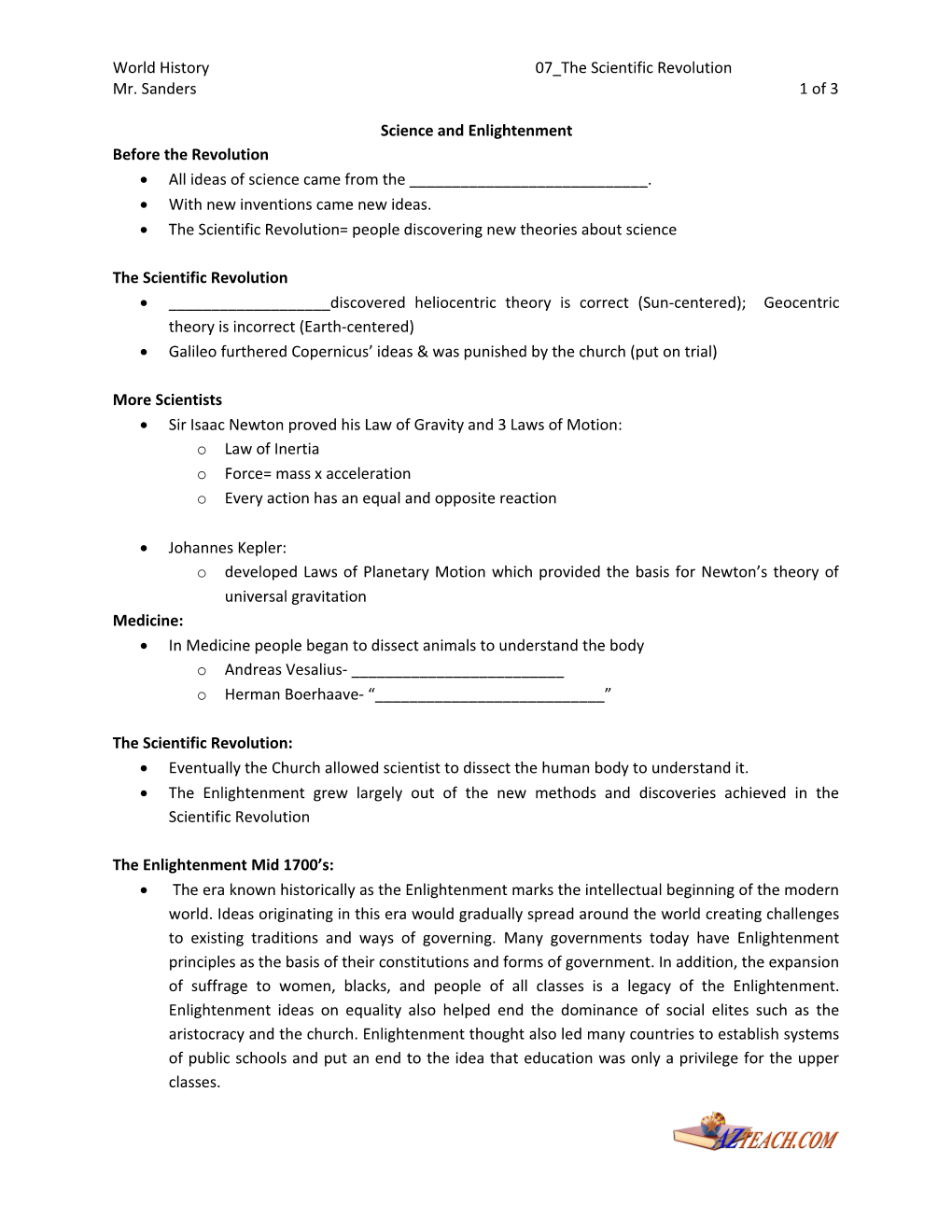 World History 07 the Scientific Revolution