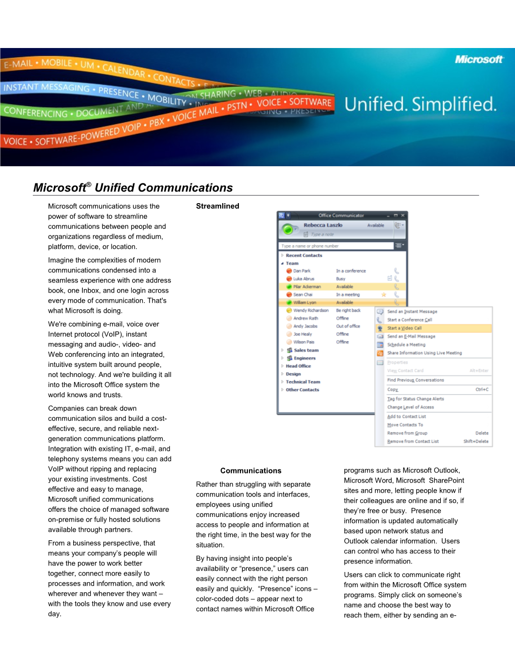 Microsoft Unified Communications