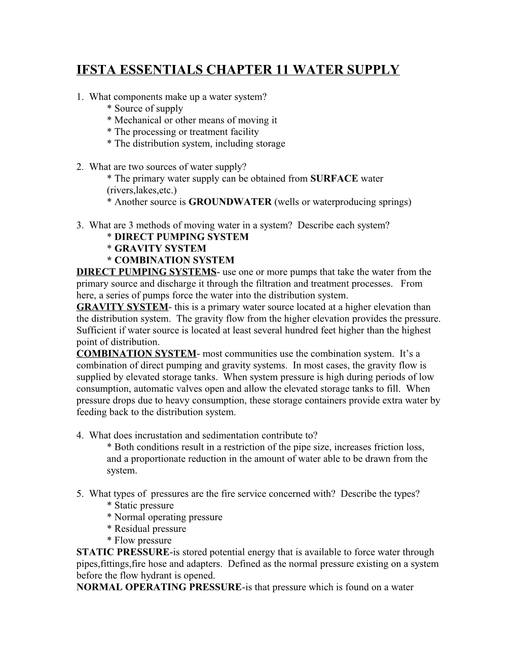 Ifsta Essentials Chapter 11 Water Supply