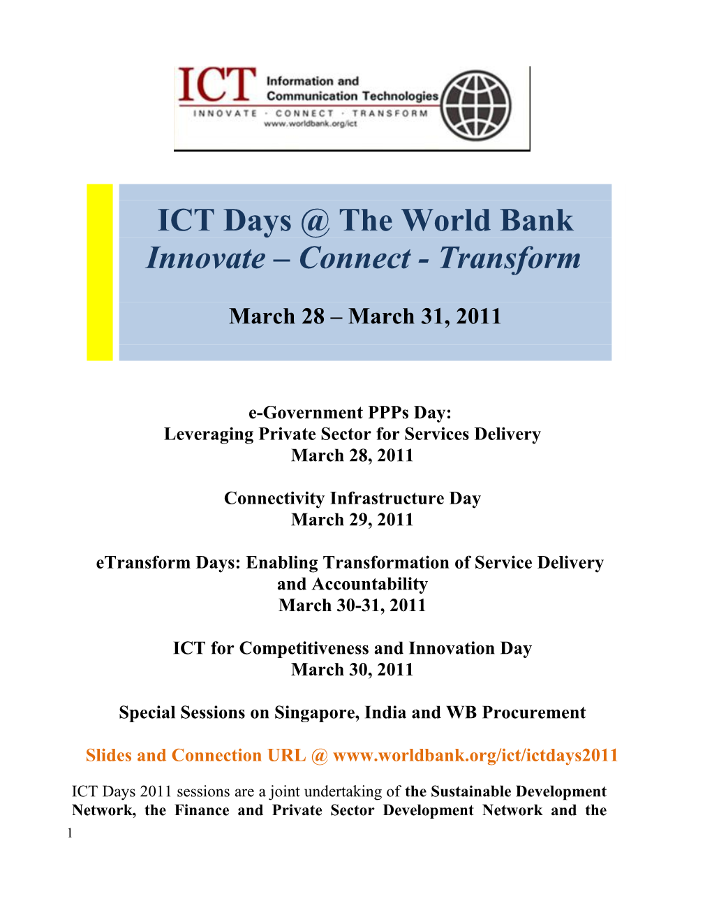 ICT Sector Week