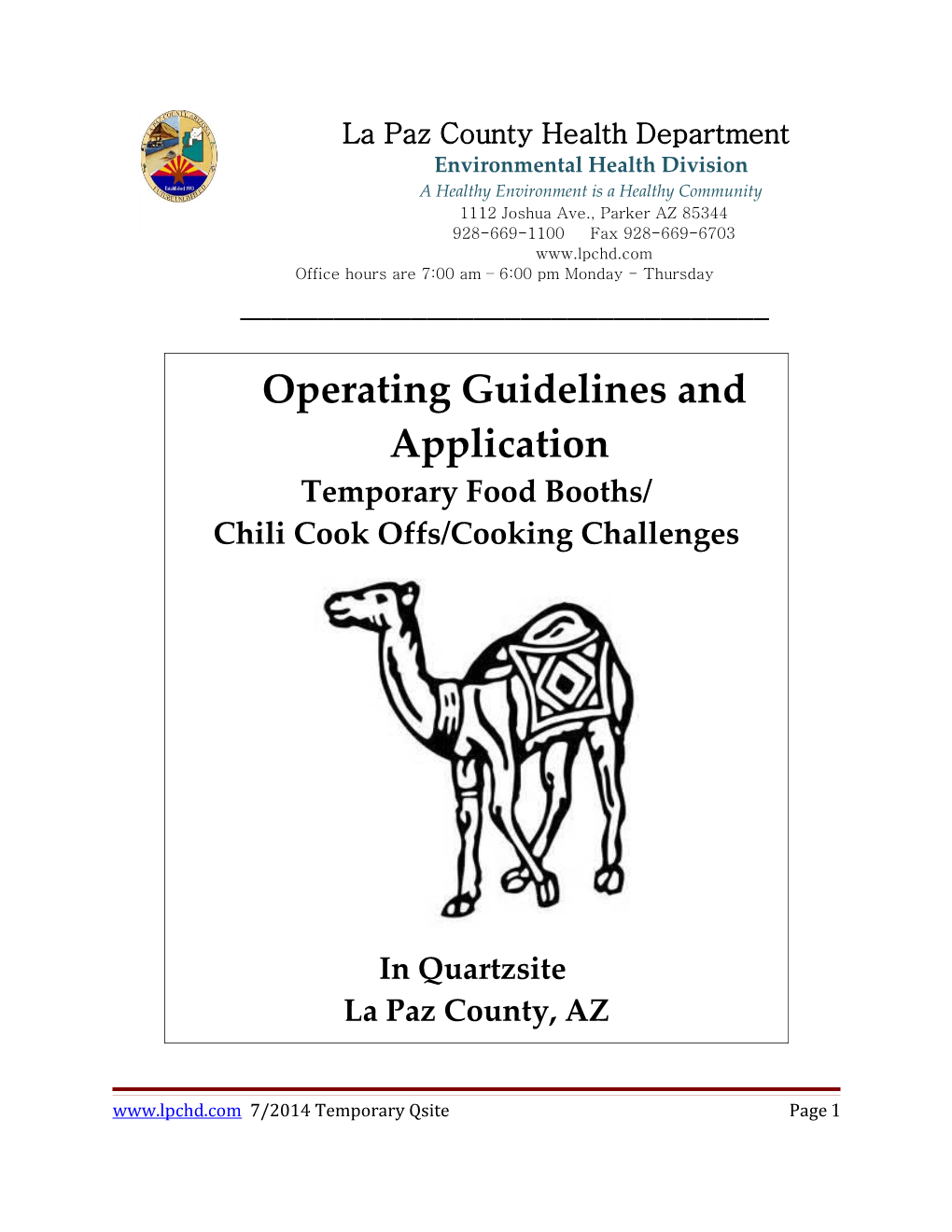 La Paz County Health Department