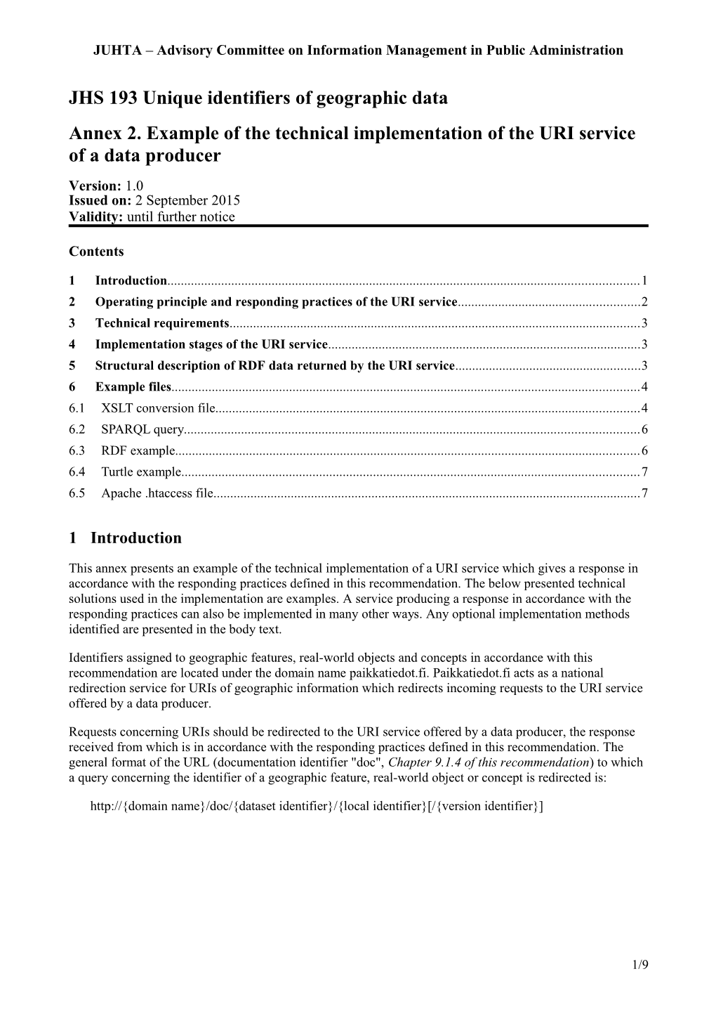 JUHTA Advisory Committee on Information Management in Public Administration