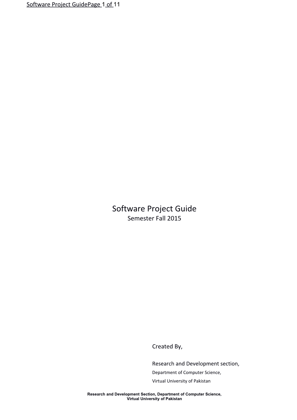 Software Project Guidepage 1 of 11