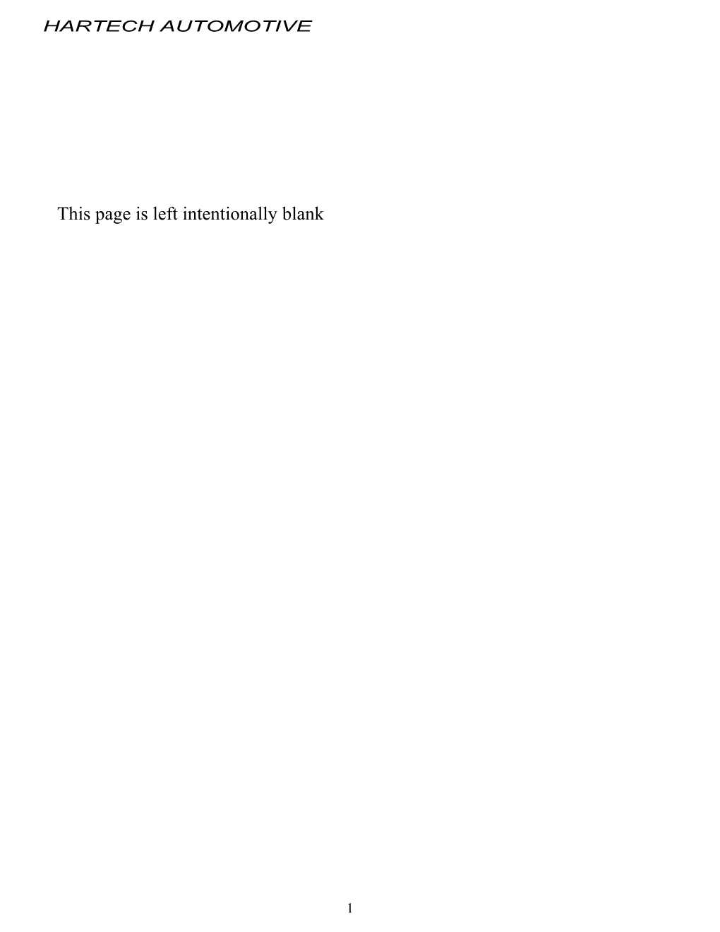 This Page Is Left Intentionally Blank Welcome To