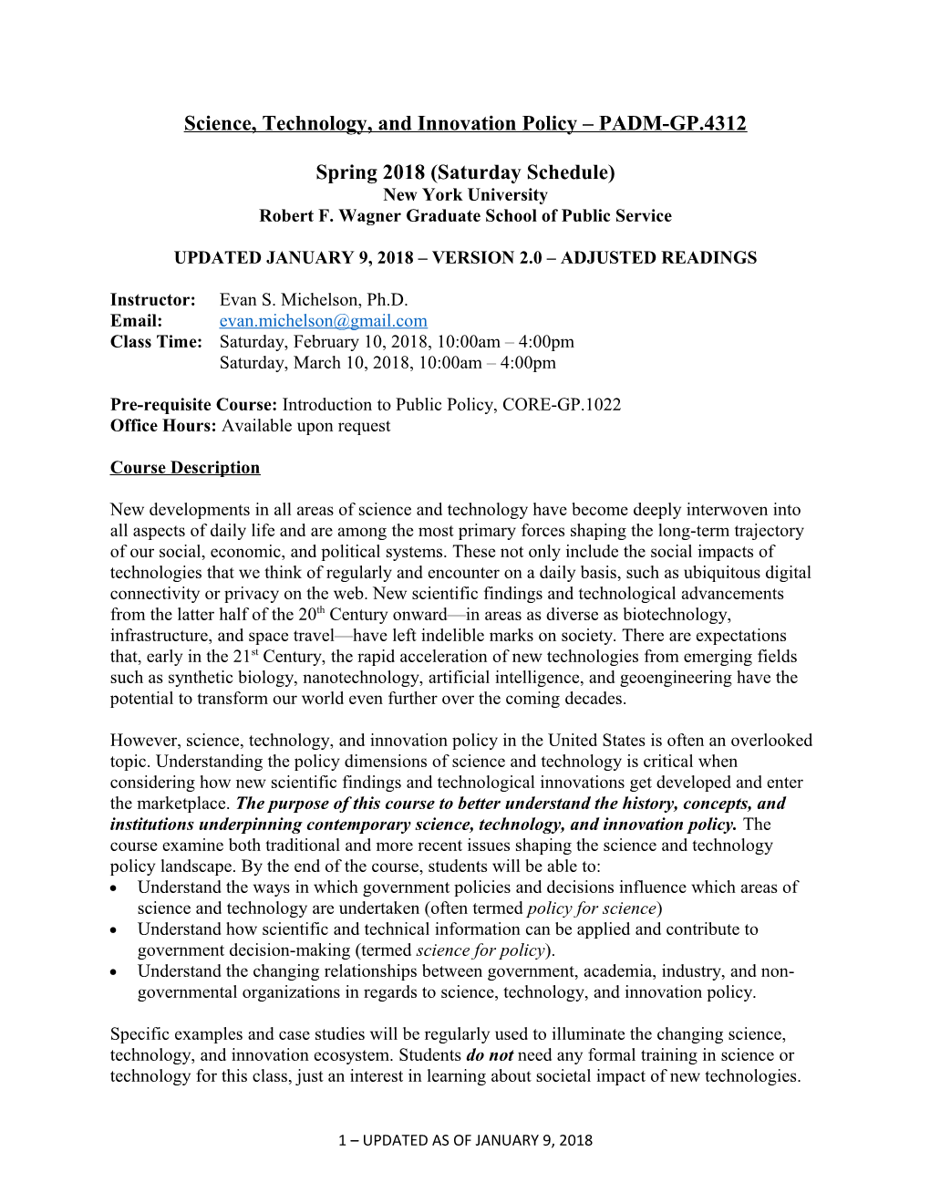Science, Technology, and Innovation Policy PADM-GP.4312