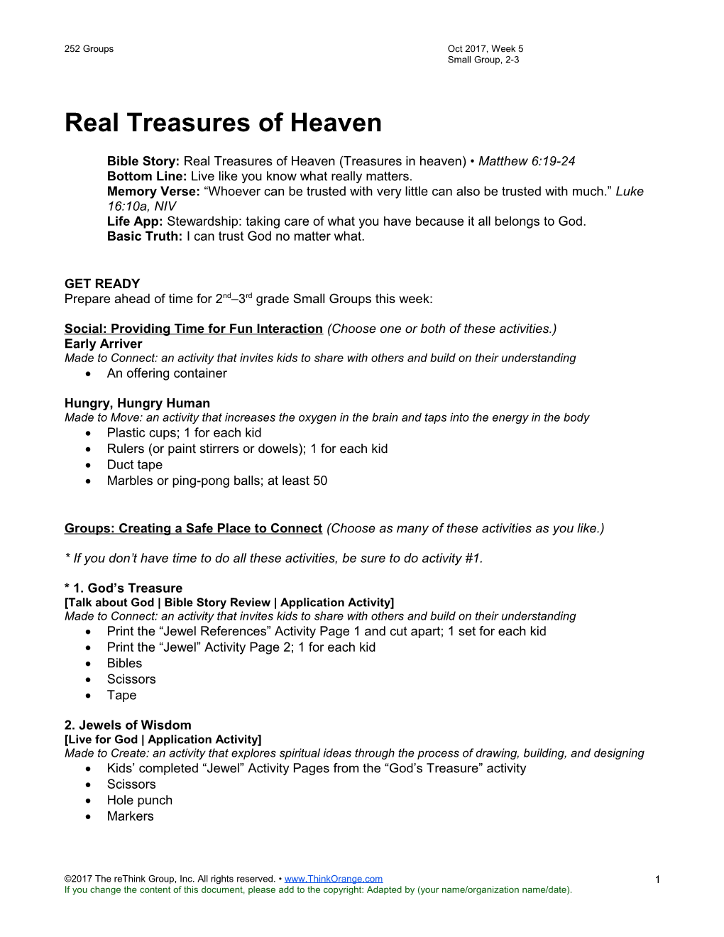 Real Treasures of Heaven