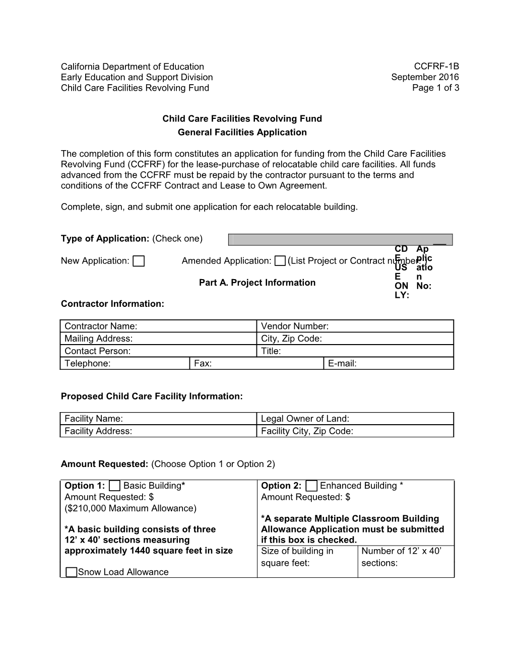 App2-16: Gen Fac App - Child Development (CA Dept of Education)