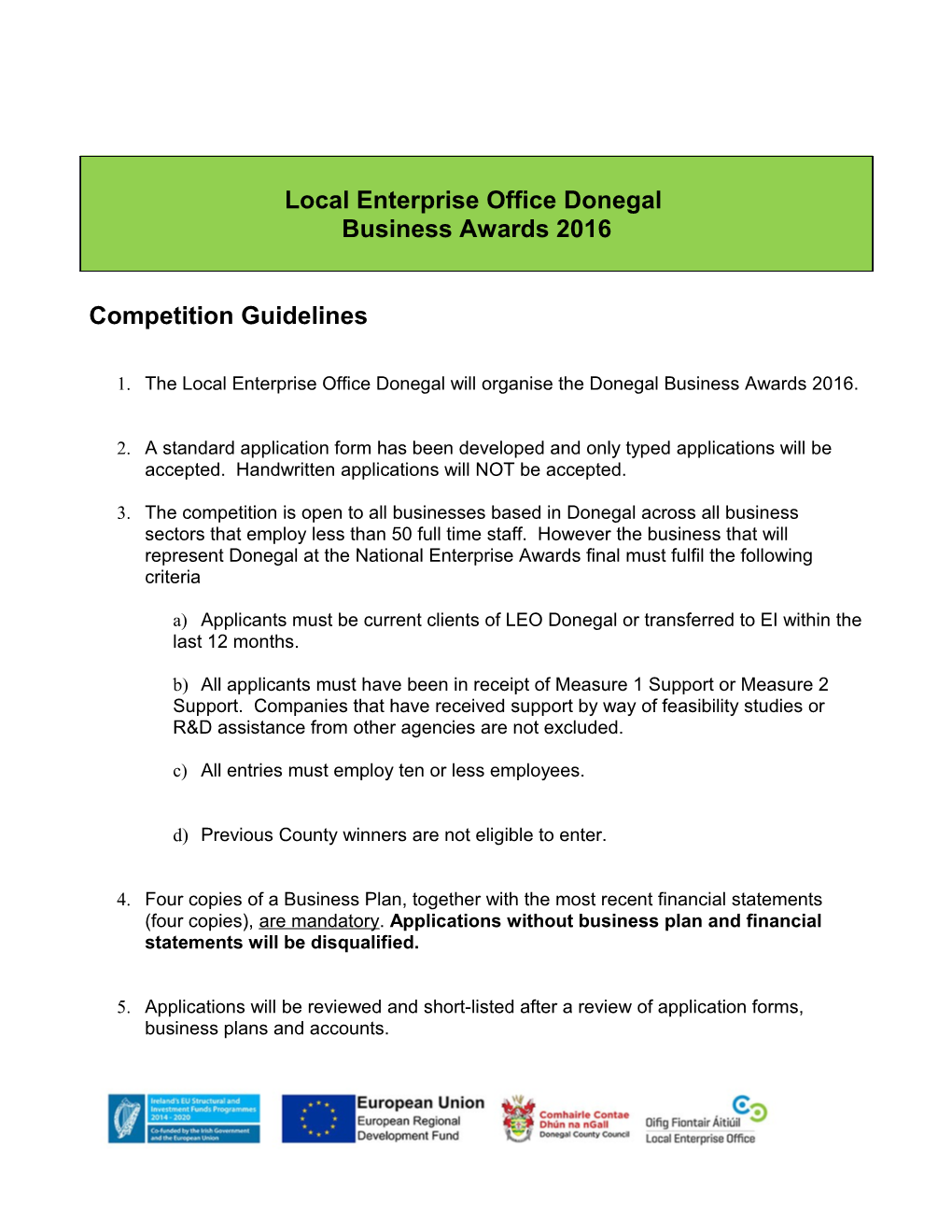 Competition Guidelines