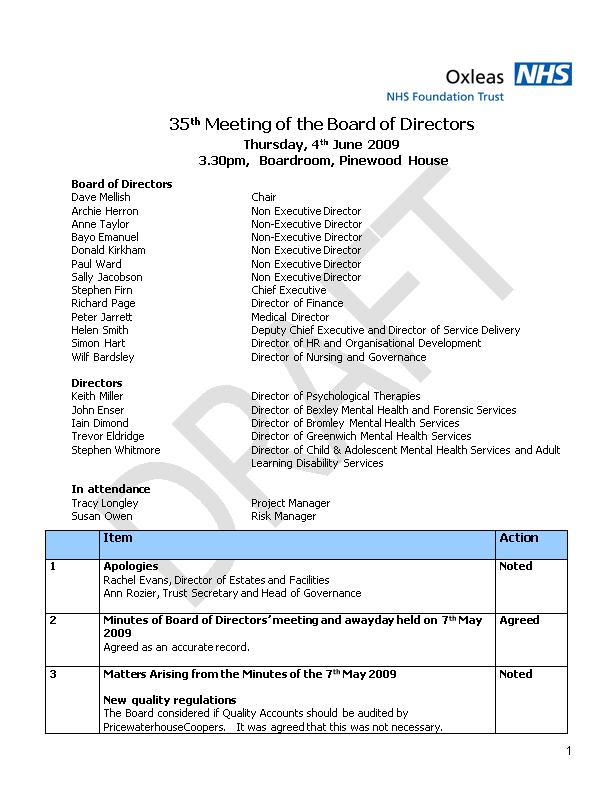 35Thmeeting of the Board of Directors