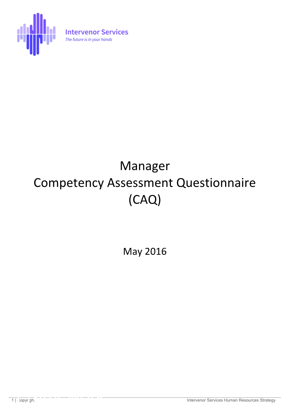 Manager Competency Assessment Questionnaire (CAQ)