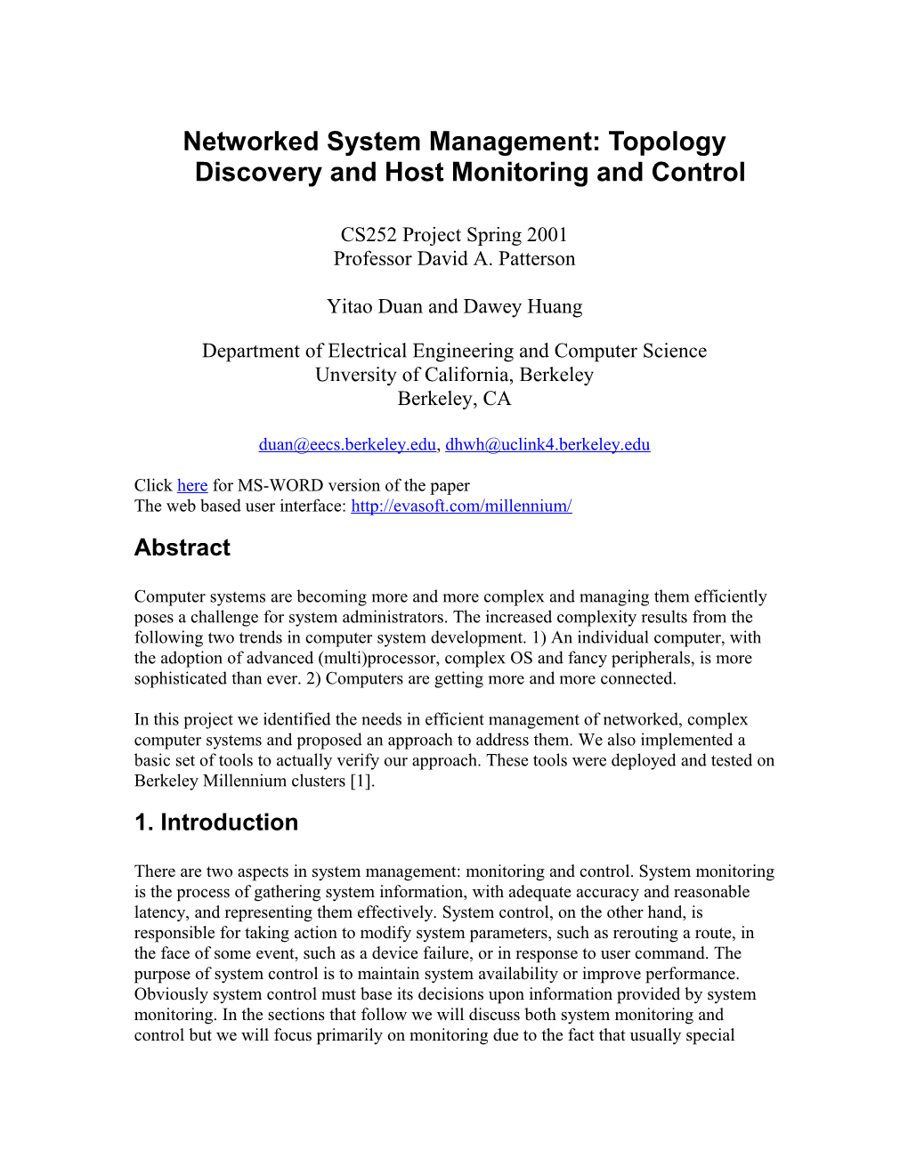 System and Network Discovery and Management