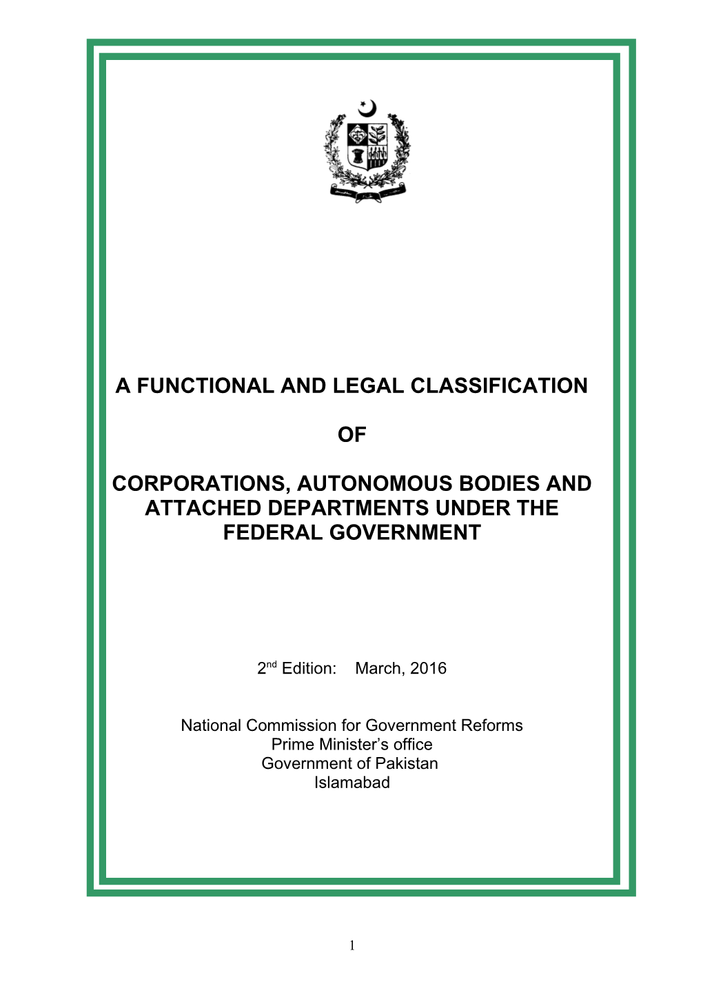 A Functional and Legal Classification