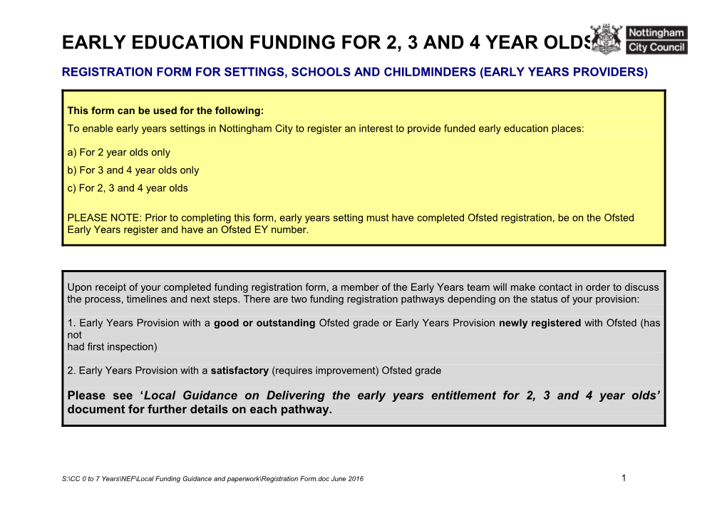 Sufficiency Capital Grants Programme 2009-10