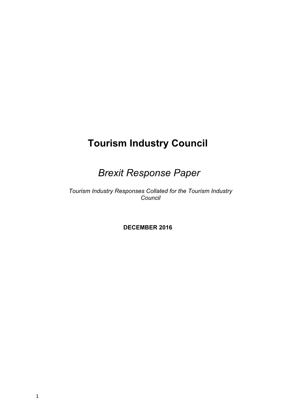 Tourism Industry Council