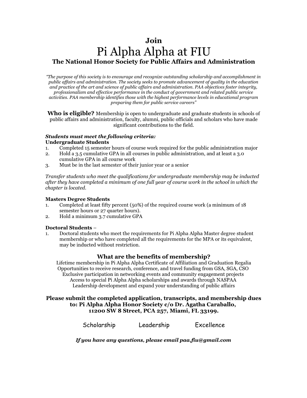 The National Honor Society for Public Affairs and Administration