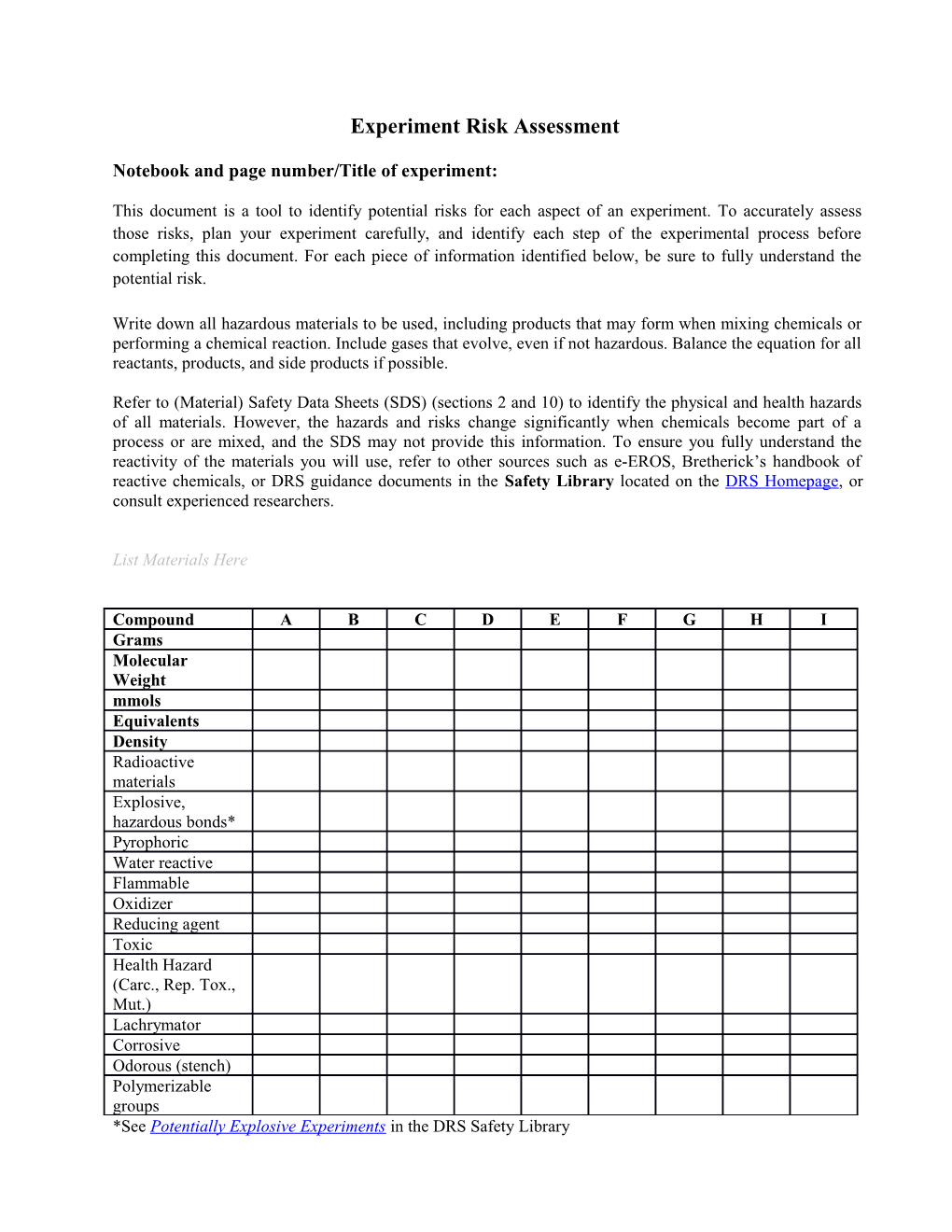 Notebook and Page Number/Title of Experiment