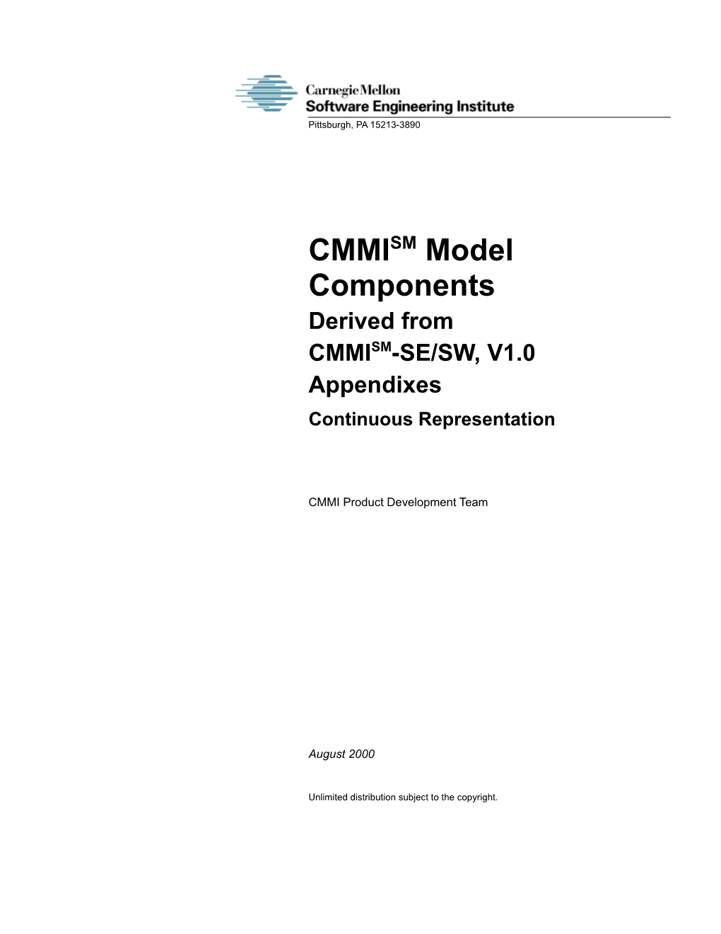 CMMI-SE/SW Continuous Representation