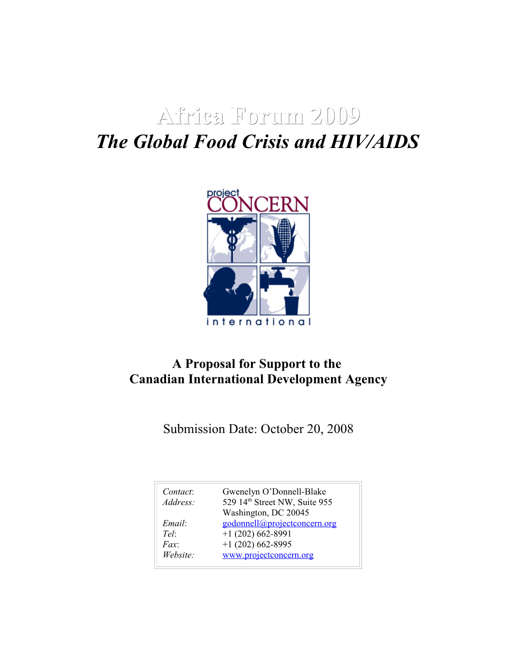 The Global Food Crisis and HIV/AIDS