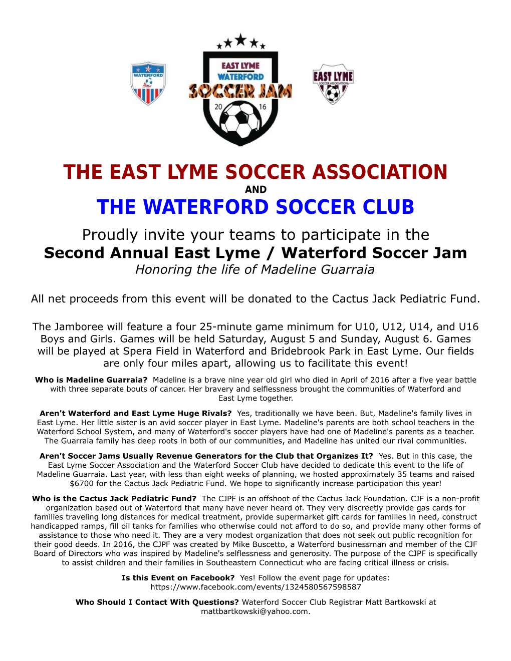 The East Lyme Soccer Association And