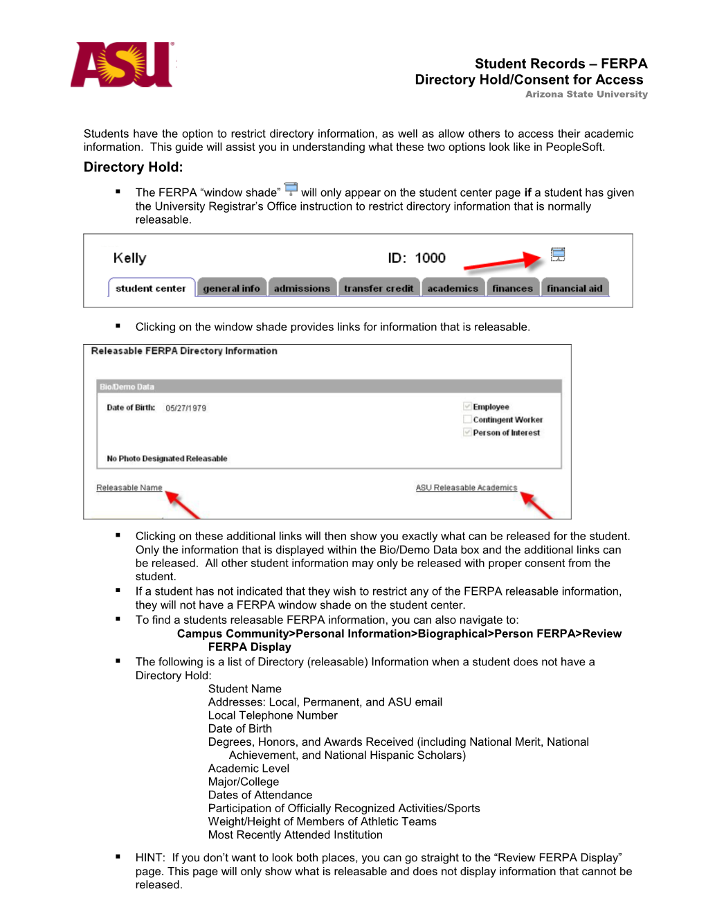 Directory Hold