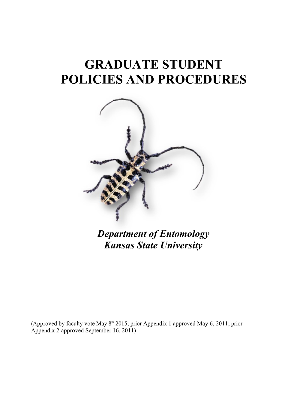 Grad Student Policies and Procedures Handbook - Approved 11March2011 - Modified 6May2011