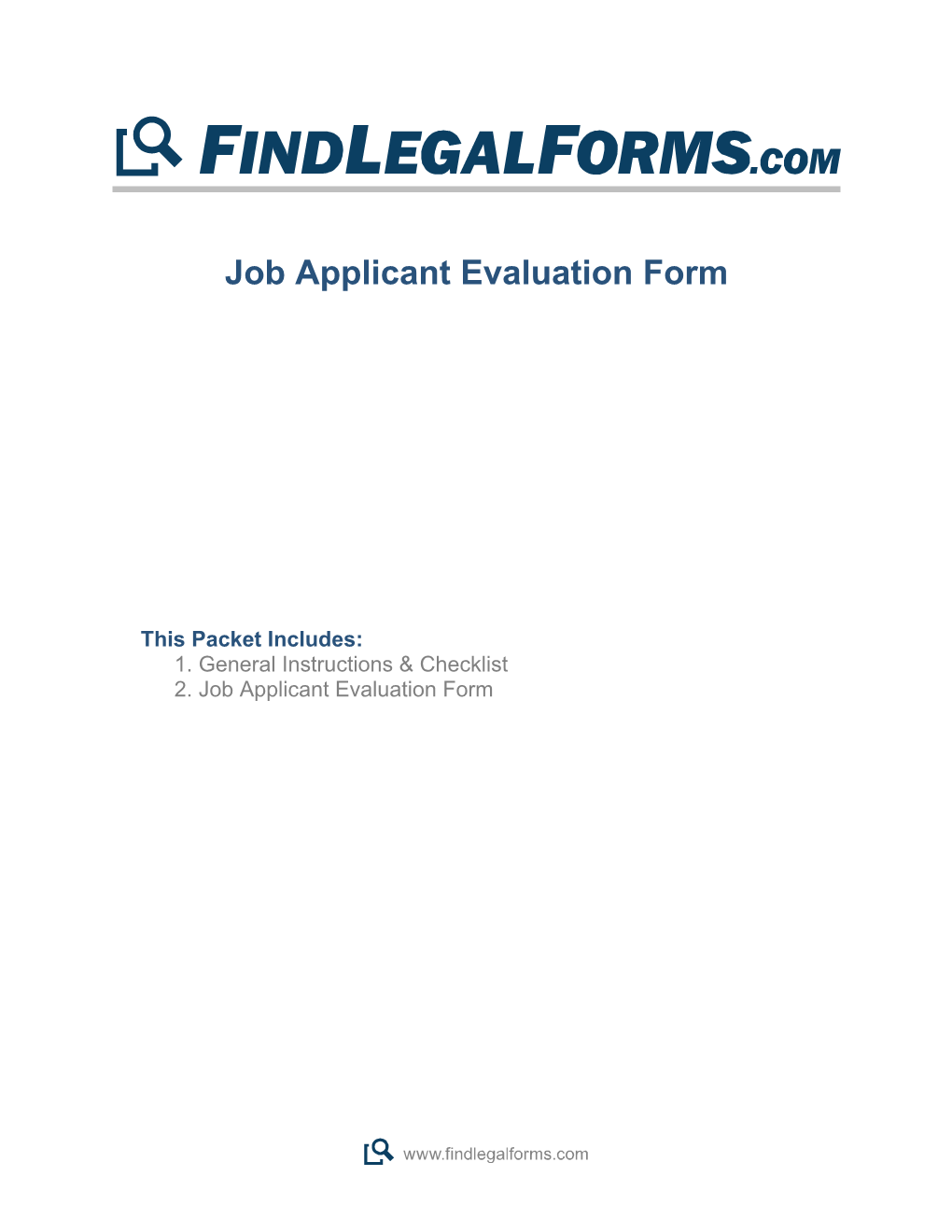 Job Applicant Evaluation Form