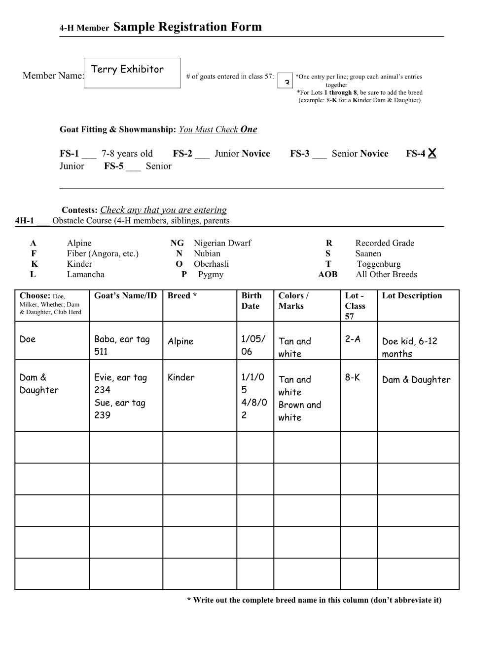 Over the Clover Class Registration