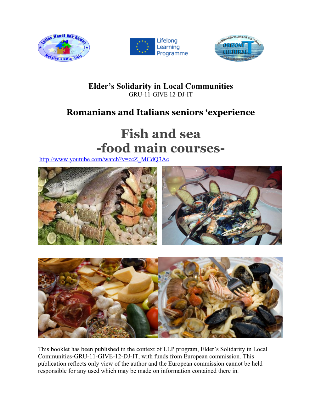 Fish and Sea-Food Main Courses