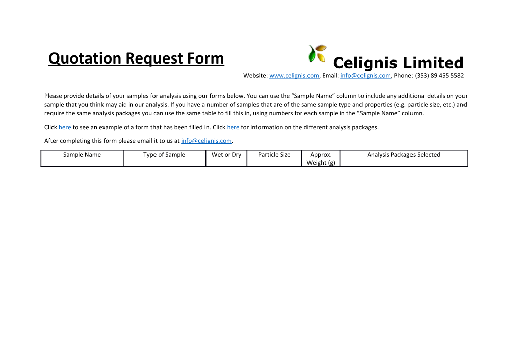 After Completing This Form Please Email It to Us at