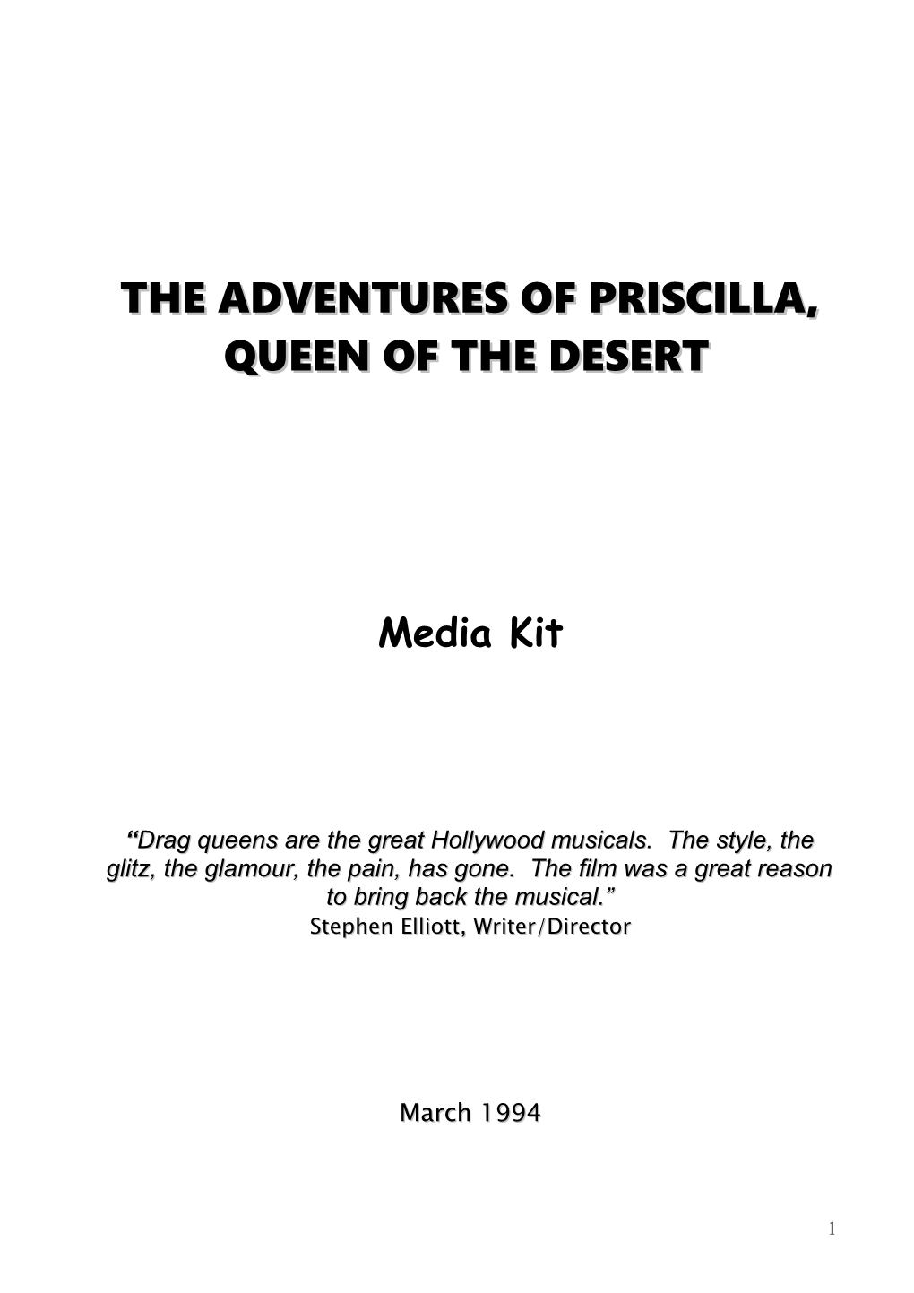 The Adventures of Priscilla, Queen of the Desert