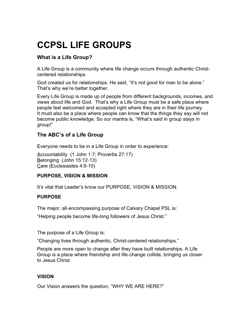 Ccpsl Lifegroups