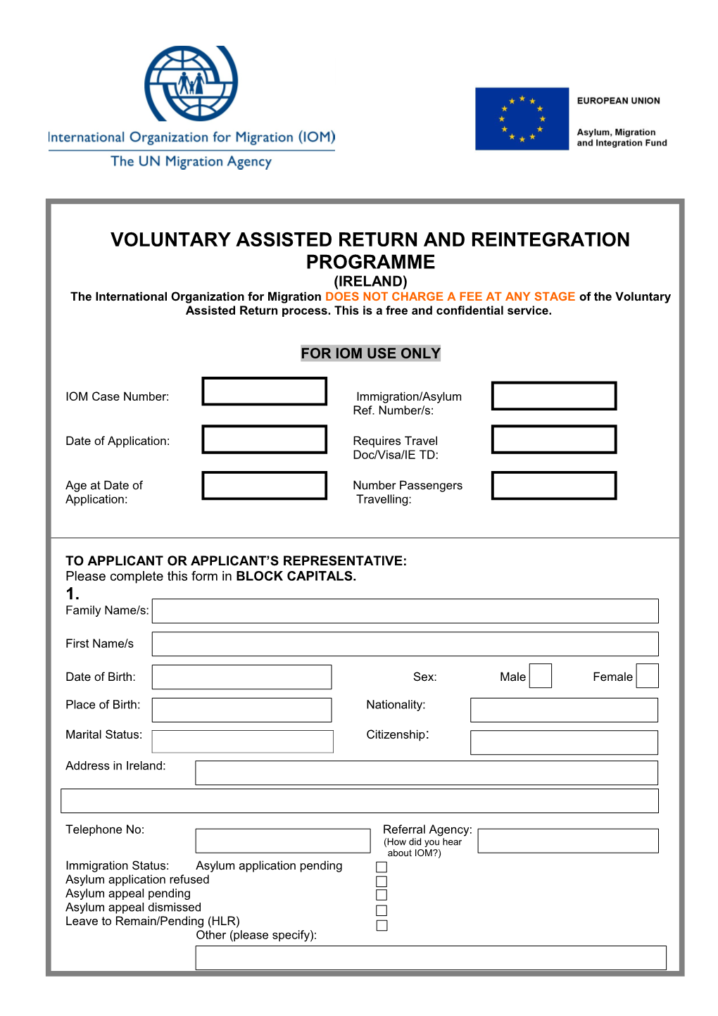 Voluntary Assisted Return and Reintegration Programme