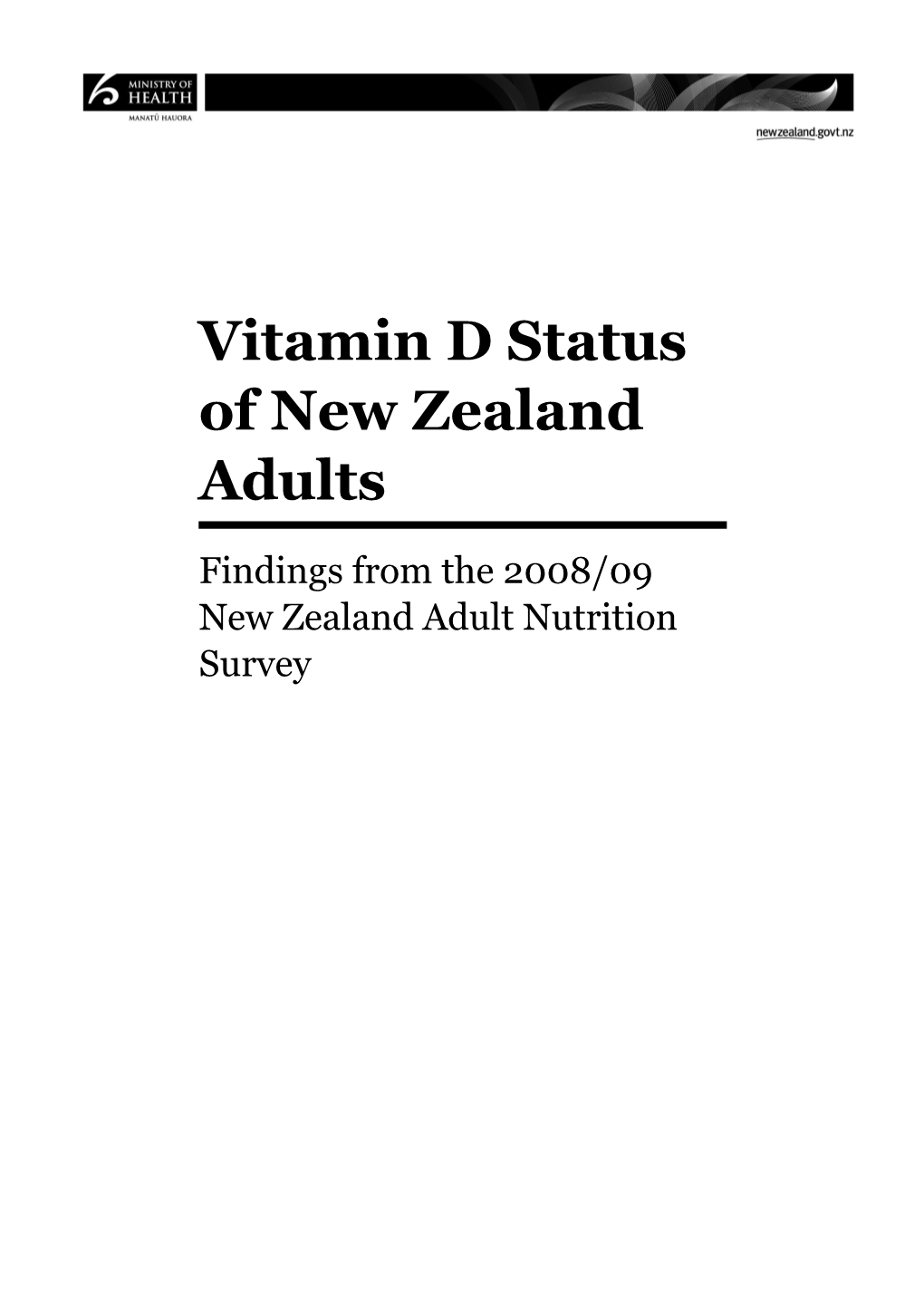 Vitamin D Status of New Zealand Adults