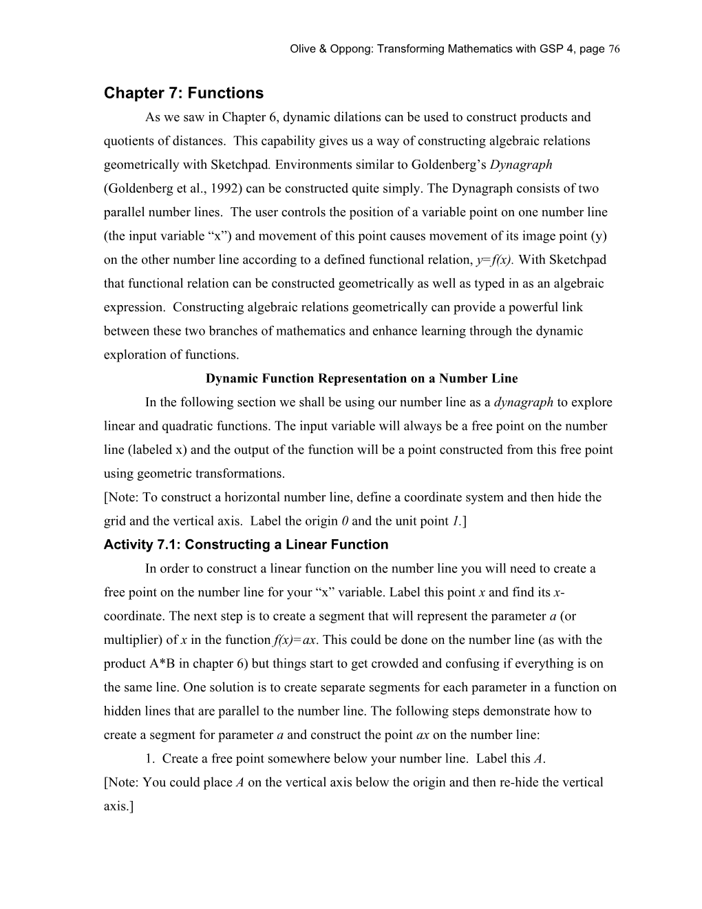 Olive & Oppong: Transforming Mathematics with GSP 4, Page 1