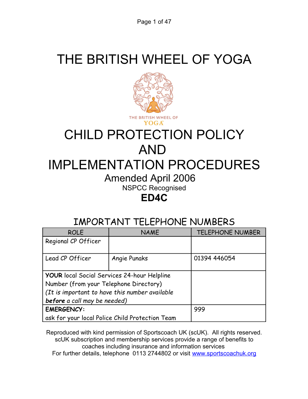 The British Wheel of Yoga