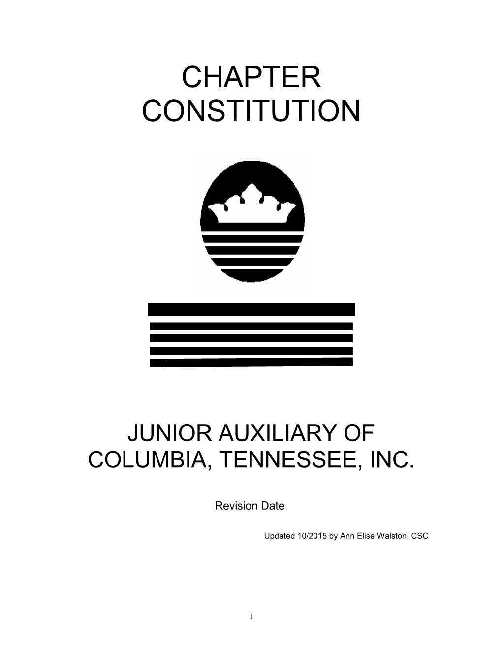 Constitution of Junior Auxiliary of Columbia, Tennessee, Inc