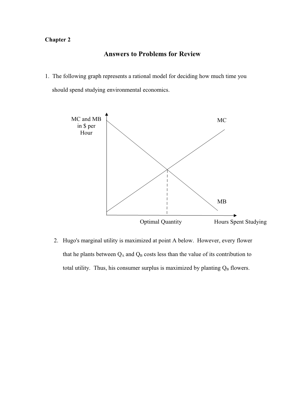 Answers to Problem Sets