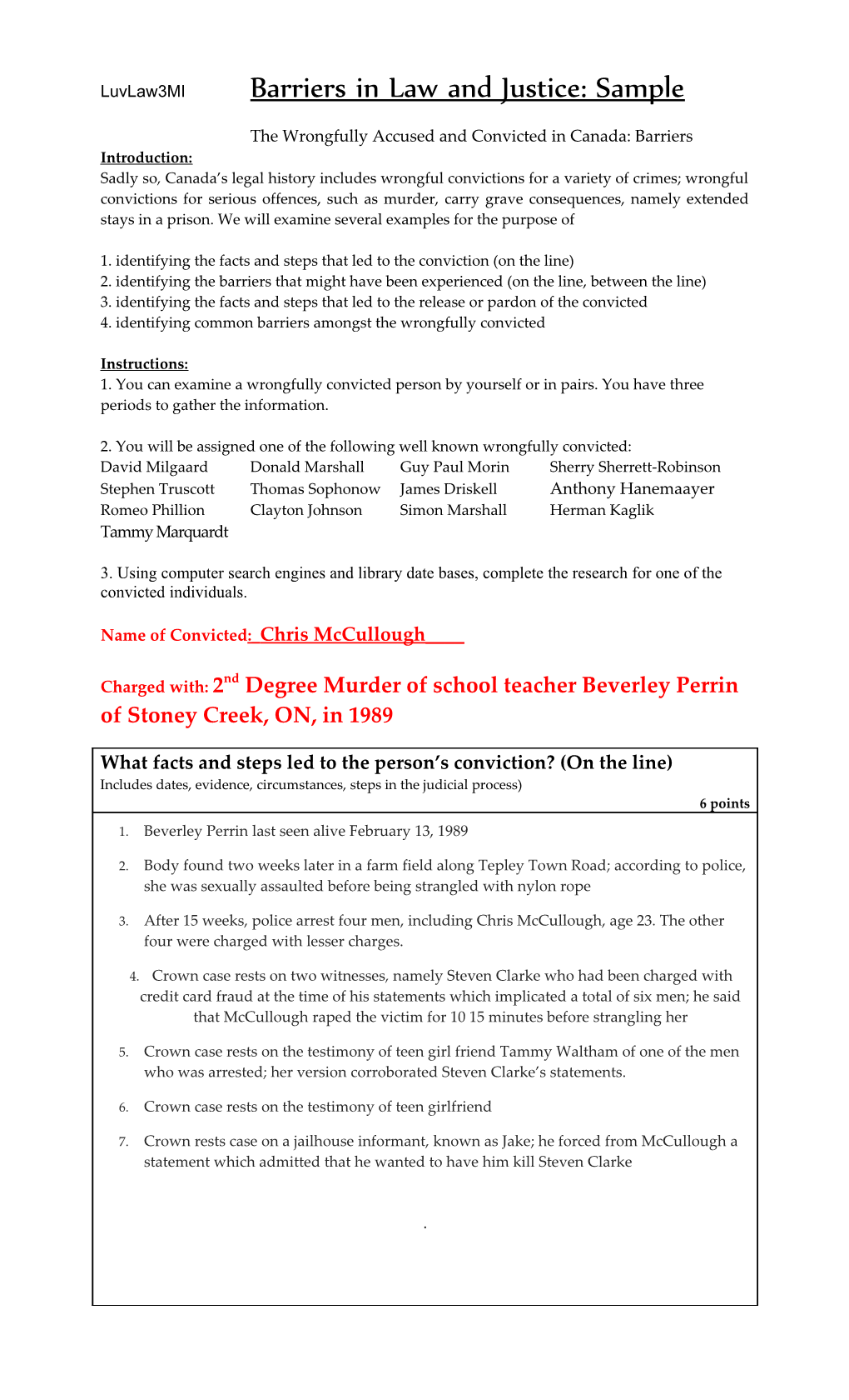 Luvlaw3mibarriers in Law and Justice: Sample