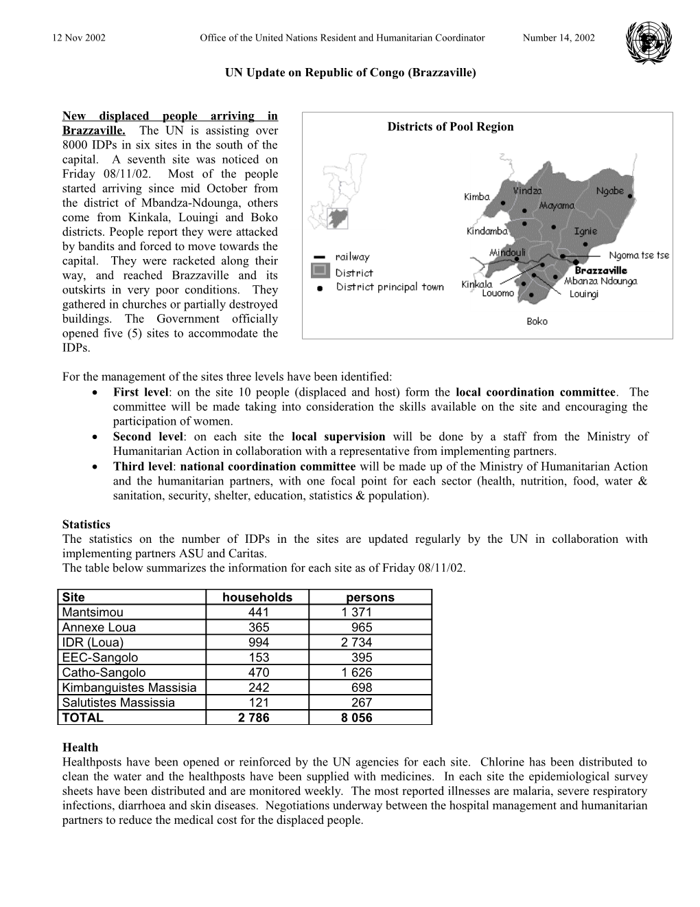 UN Update on Republic of Congo (Brazzaville)