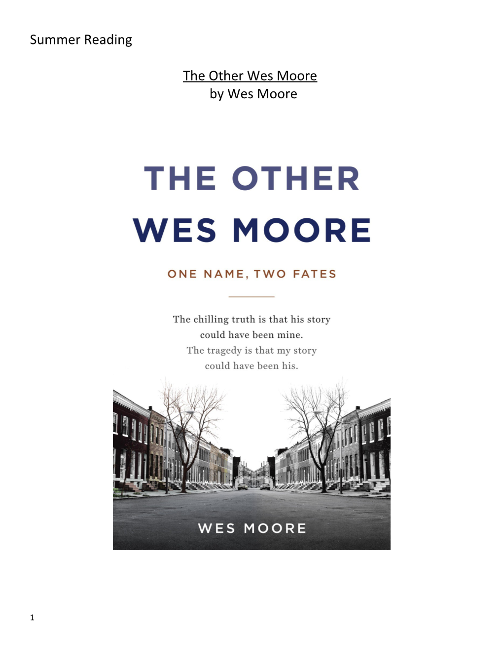 The Other Wes Moore