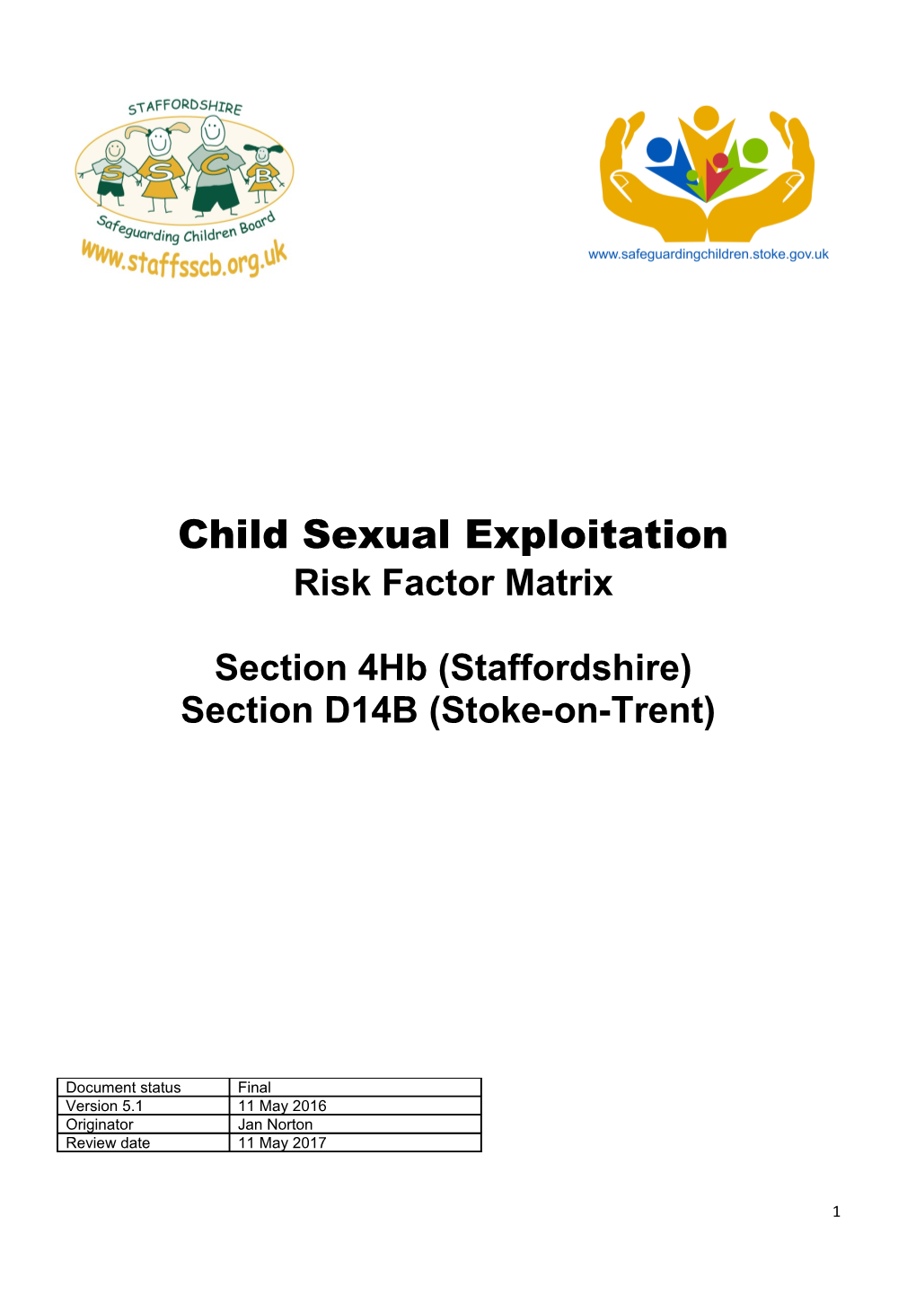 Risk Factor Matrix -Child-Sexual-Exploitation