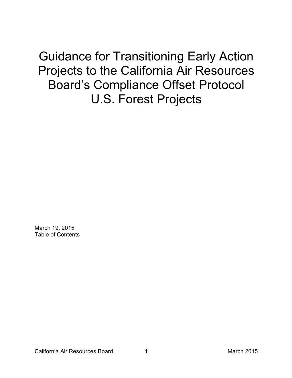 2.1.Converting Early Action Offset Program Credits to ARB Offset Credits