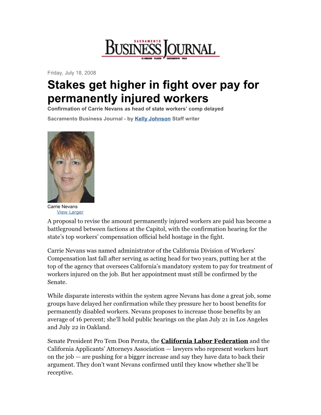 Stakes Get Higher in Fight Over Pay for Permanently Injured Workers