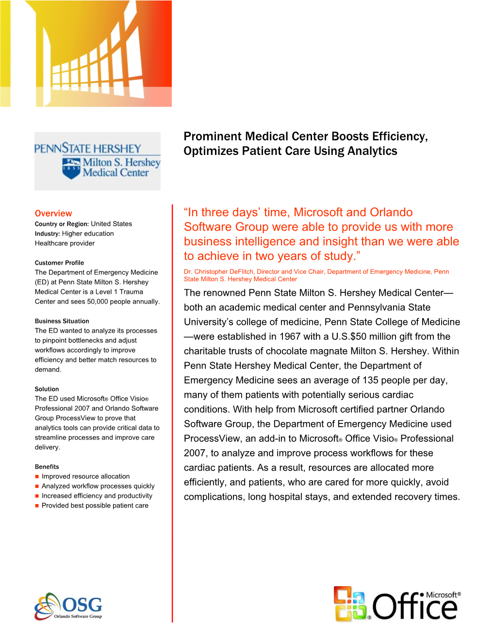 Prominent Medical Center Boosts Efficiency, Optimizes Patient Care Using Analytics