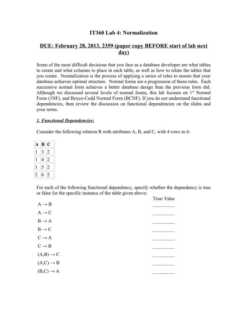 Exercise 1: 1St Normal Form (1NF)