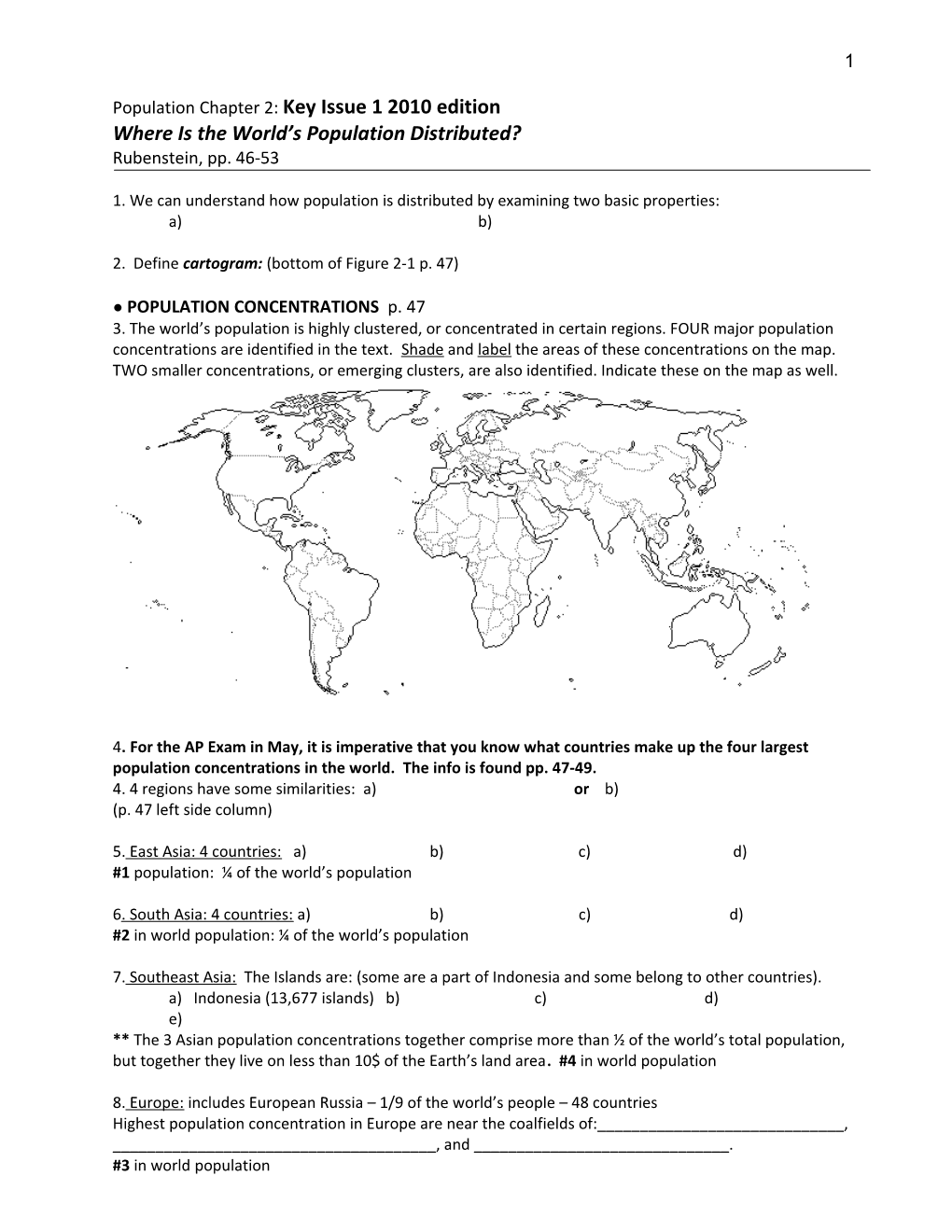 Where Is the World S Population Distributed