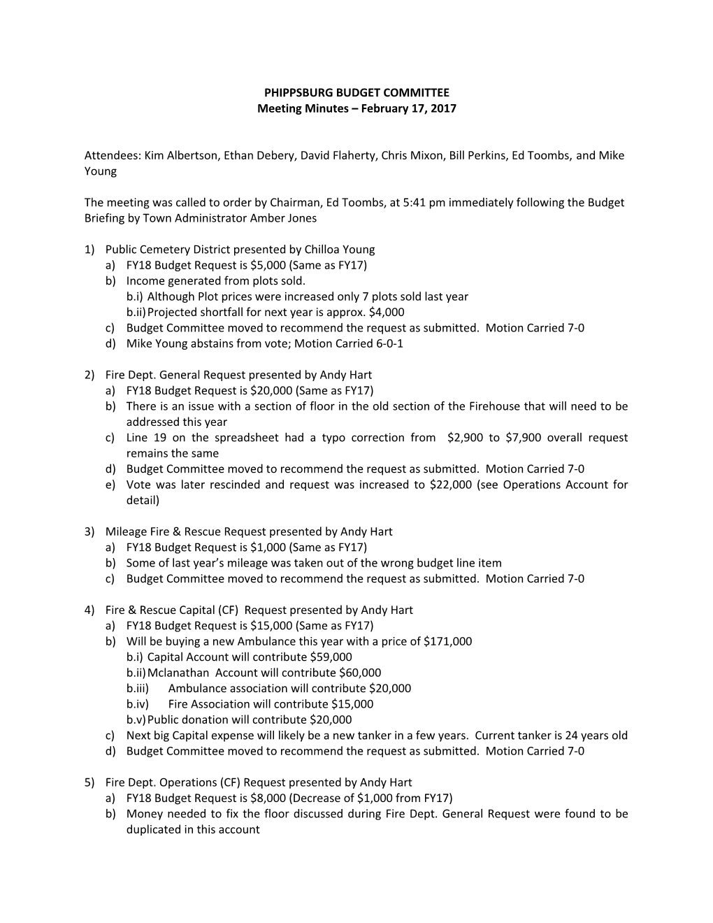 Phippsburg Budget Committee