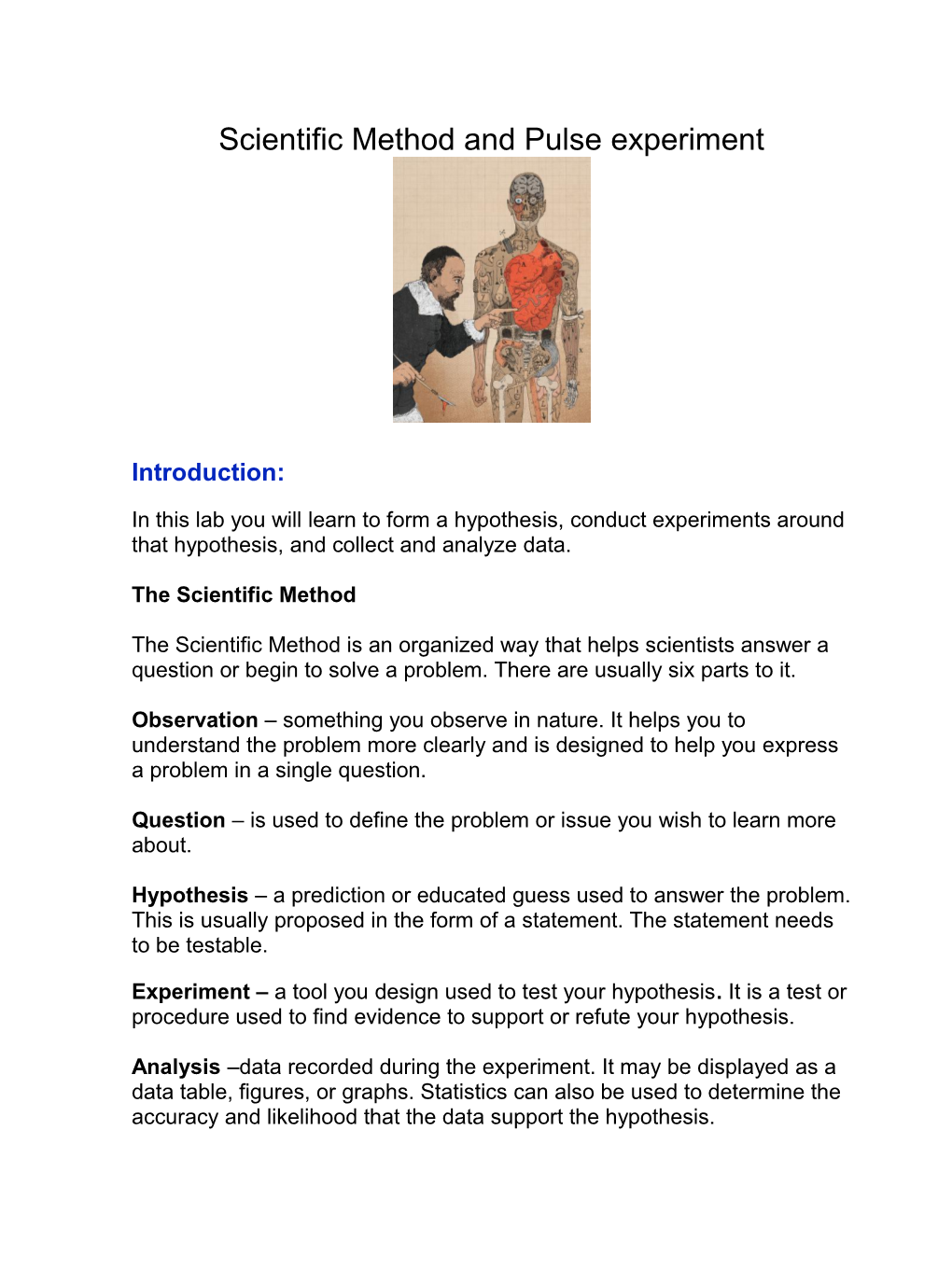 Scientific Method & Blood