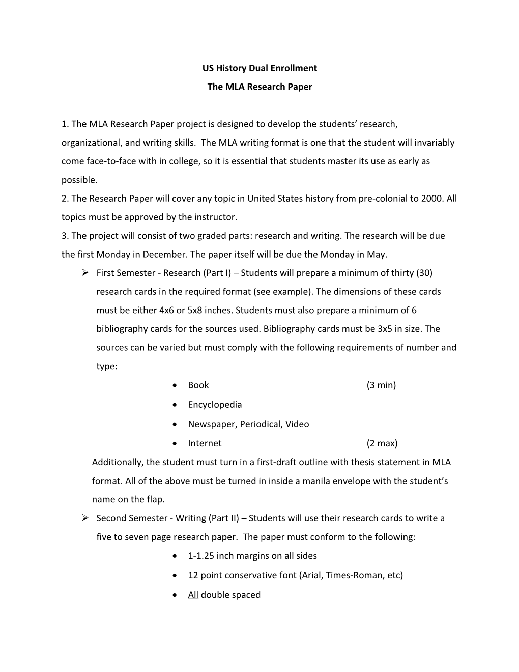 The MLA Research Paper